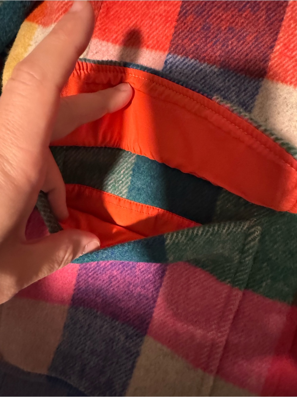 NWT Boden U0295 Wool Check Coat Plaid Rainbow Multi US 10 - Picture 5 of 8